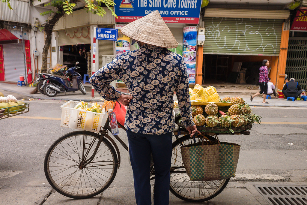 ベトナムでの日常生活で驚くこと10選【駐在員・渡航者必見！】：自転車の後部にたくさんのパイナップル