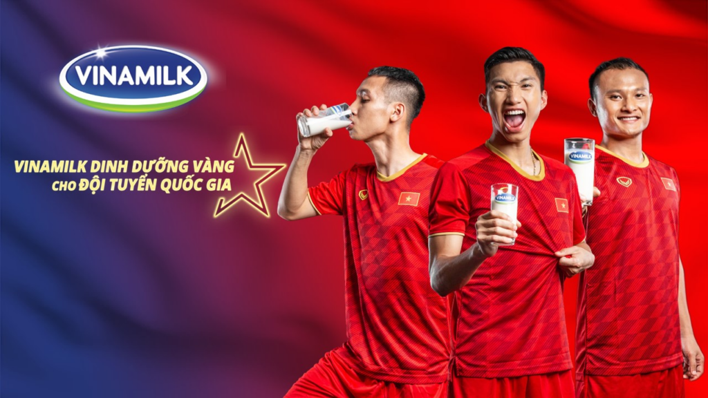 ベトナムSNSマーケティング最新動向：日本製品の販売を解説：乳製品最大手であるVINAMILKの広告に起用されたサッカーベトナム代表